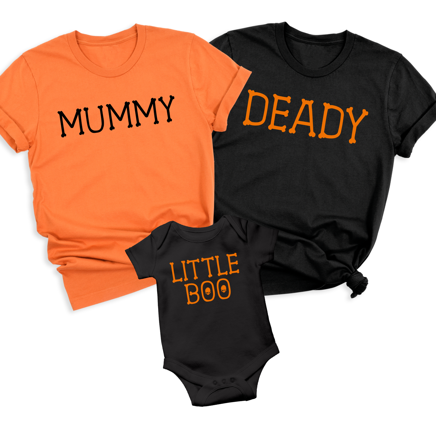 Mummy, Daddy, Middle Boo, Little Boo – Family Halloween DTF Transfers | Ready to Press Heat Transfers