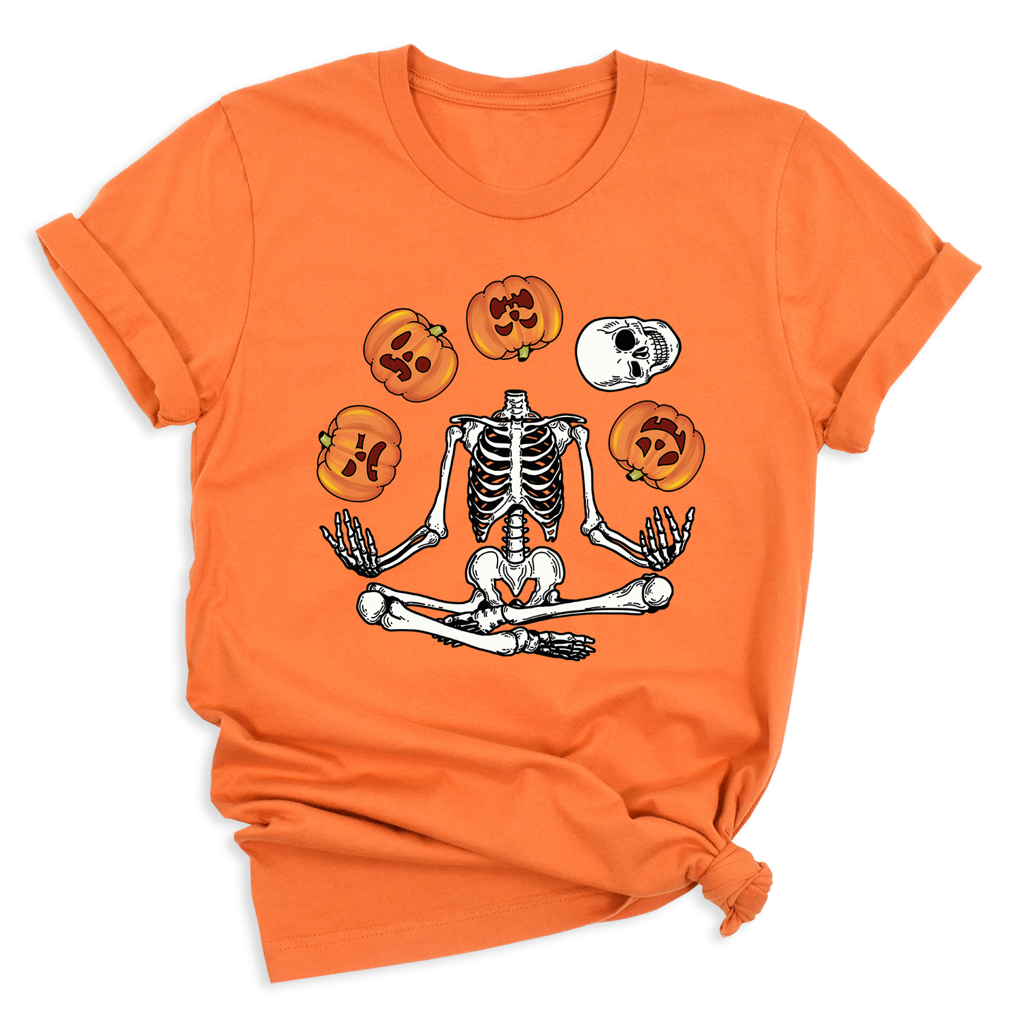 Pumpkin Skeleton DTF Transfer – Halloween Ready to Press Heat Transfer