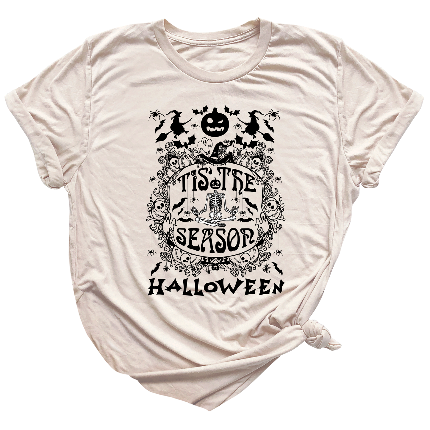 Tis The Season DTF Transfer – Halloween Skeleton Ready to Press Heat Transfer