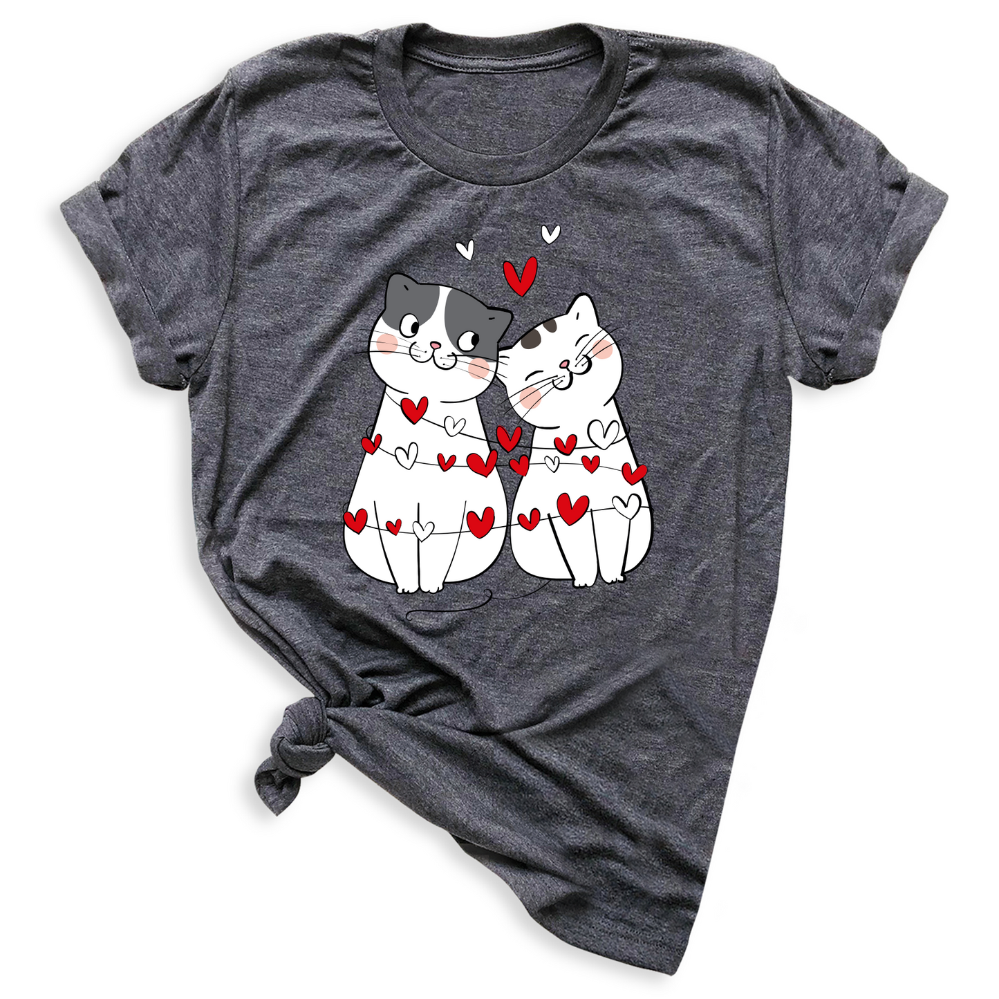 Valentine Cat Couple DTF Transfer – Ready to Press Heat Transfers - DTF NOVA