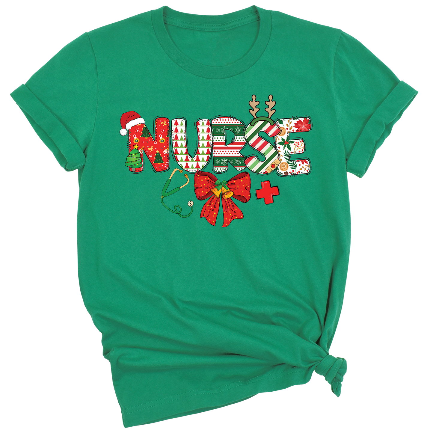 Nurse Christmas DTF Transfer – Holiday Nursing Shirt Ready to Press