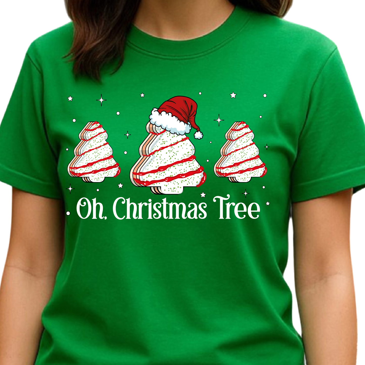 Oh Christmas Tree Cake DTF Transfer – Cute Holiday DTF Ready to Press