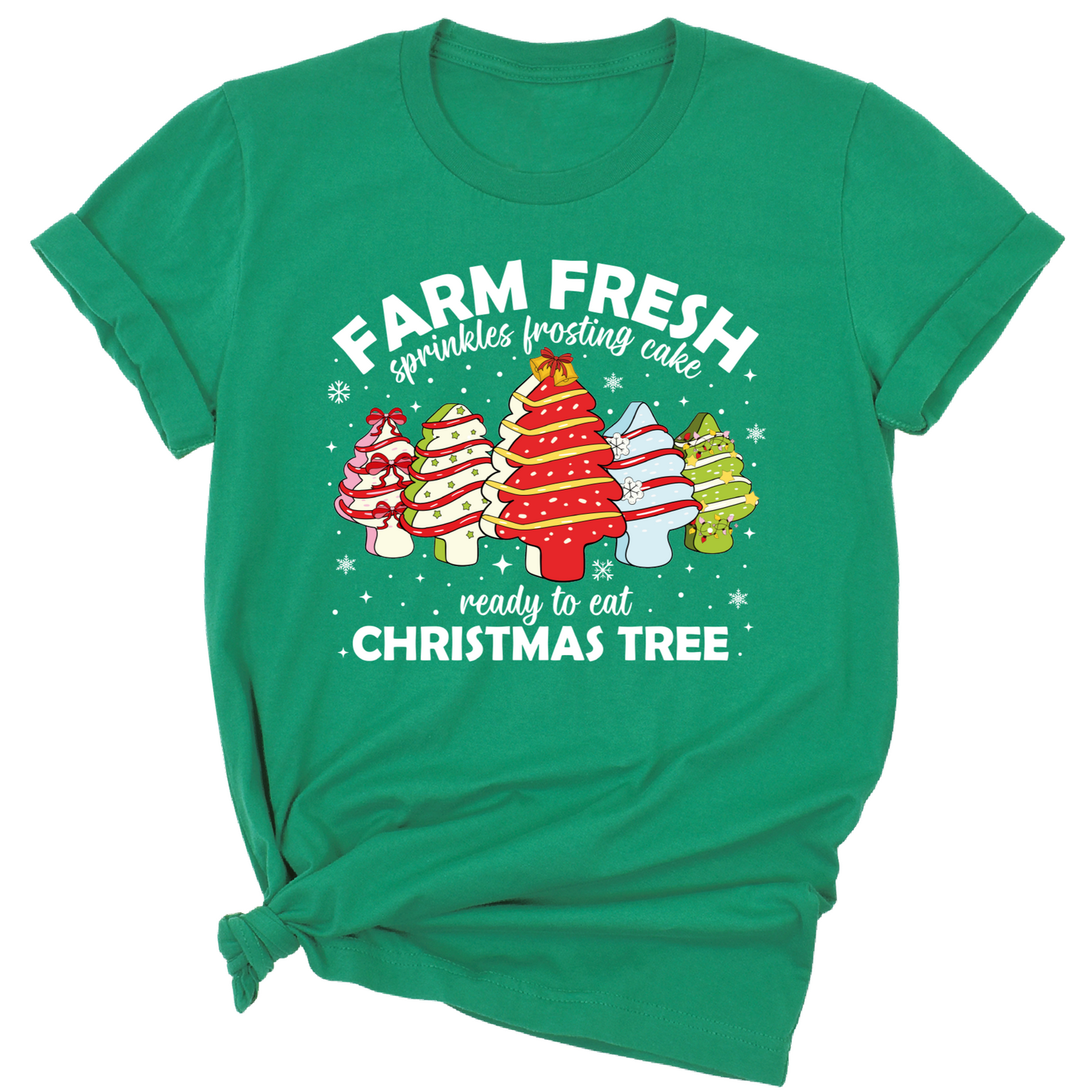 Farm Fresh Christmas Tree Cakes DTF Transfer – Holiday Baking DTF Ready to Press