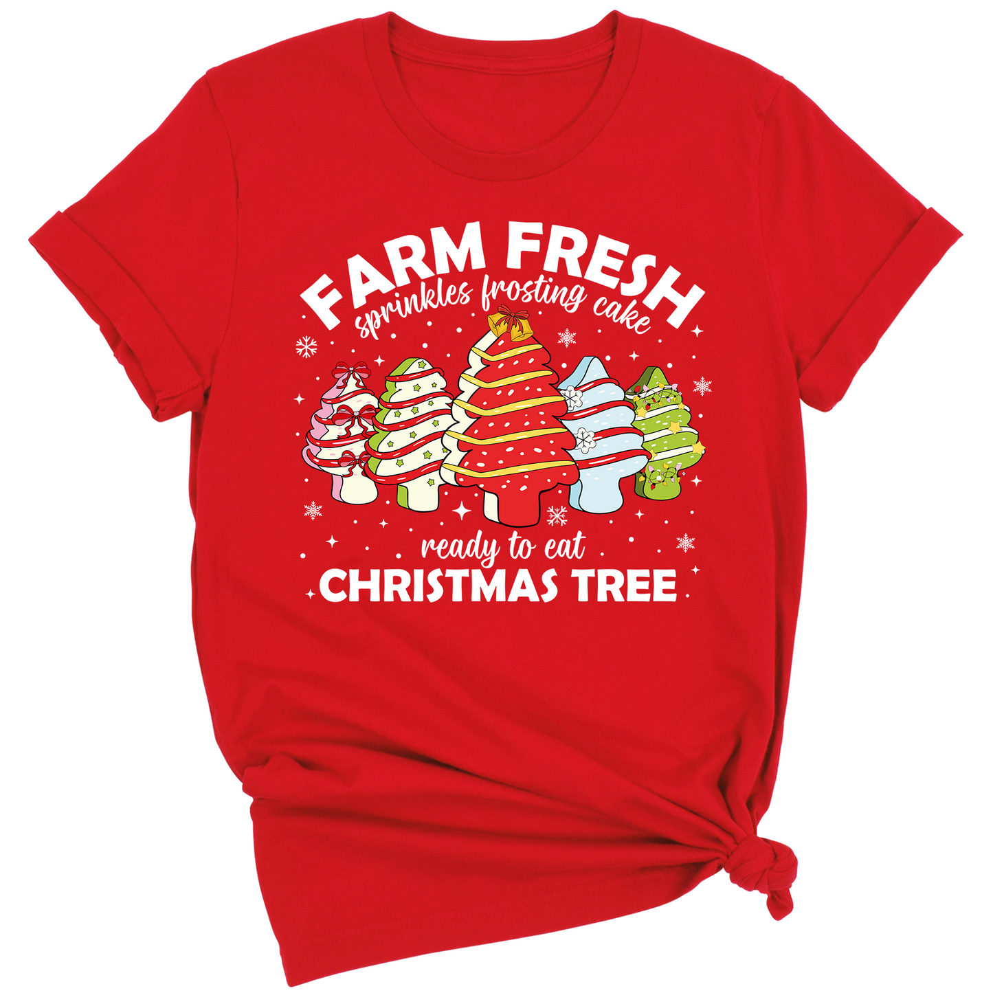 Farm Fresh Christmas Tree Cakes DTF Transfer – Holiday Baking DTF Ready to Press