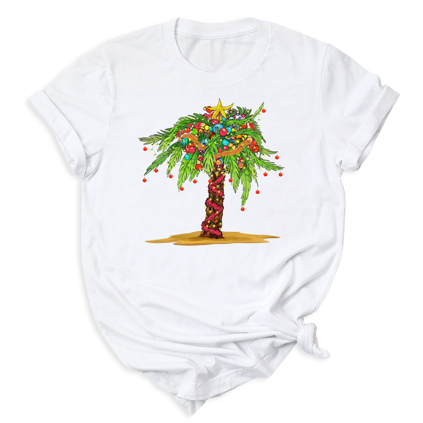 Tropical Christmas Palm Tree DTF Transfer – Ready to Press Heat Transfers