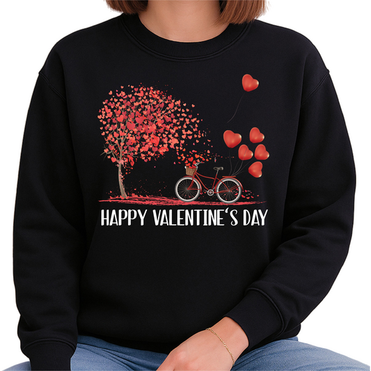 Valentine Bicycle Heart DTF Transfer – Ready to Press Design - DTF NOVA