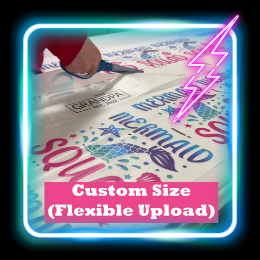 Flexible Upload DTF Transfer Gang Sheet ( Custom Size )