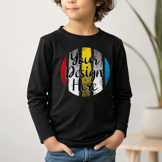 Bella+Canvas Youth Jersey Long Sleeve Tee 3501Y | Custom Printing - DTF Nova
