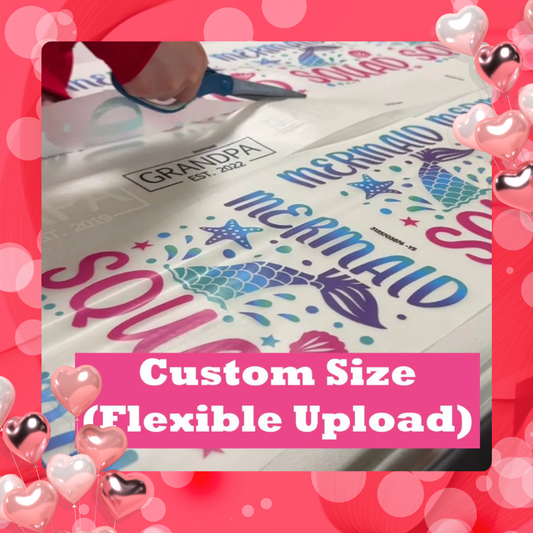 Flexible Upload DTF Transfer Gang Sheet ( Custom Size ) - DTF NOVA