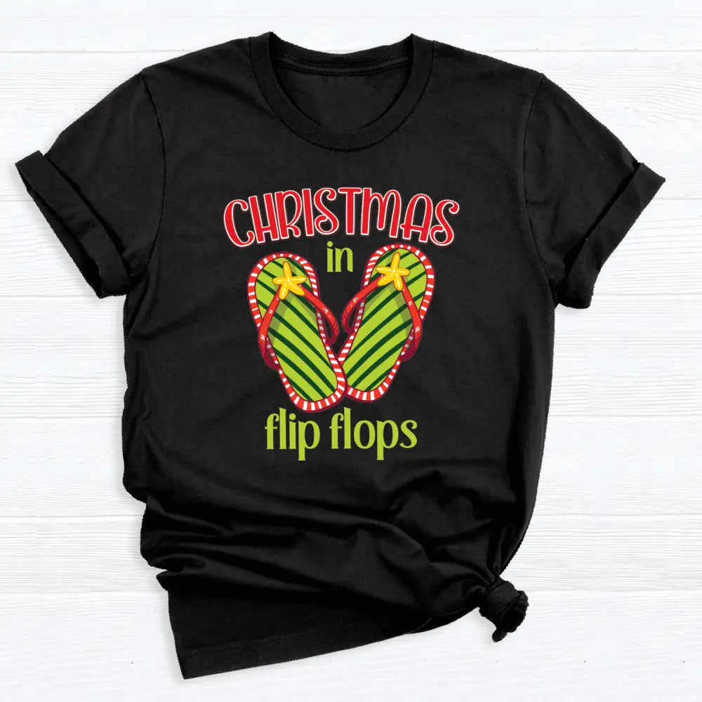 Christmas in Flip Flops DTF Transfer – Tropical Summer Christmas Ready to Press Heat Transfer - DTF NOVA