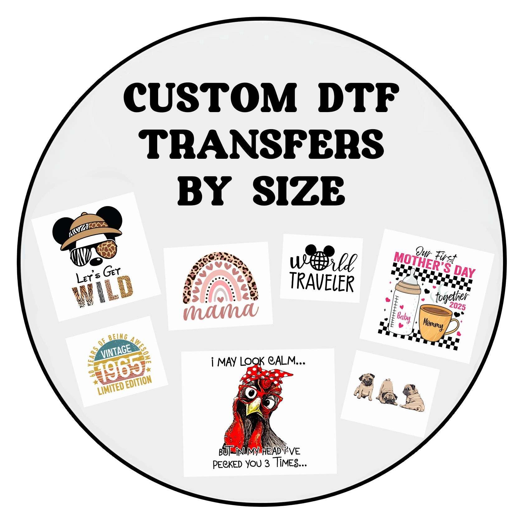 DTF Transfers by Size - DTF NOVA