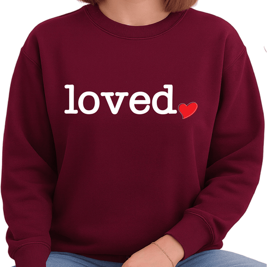 Loved DTF Transfer – Cute Heart Valentine Design - DTF NOVA - Ready DTF Transfers - NOVA DTF
