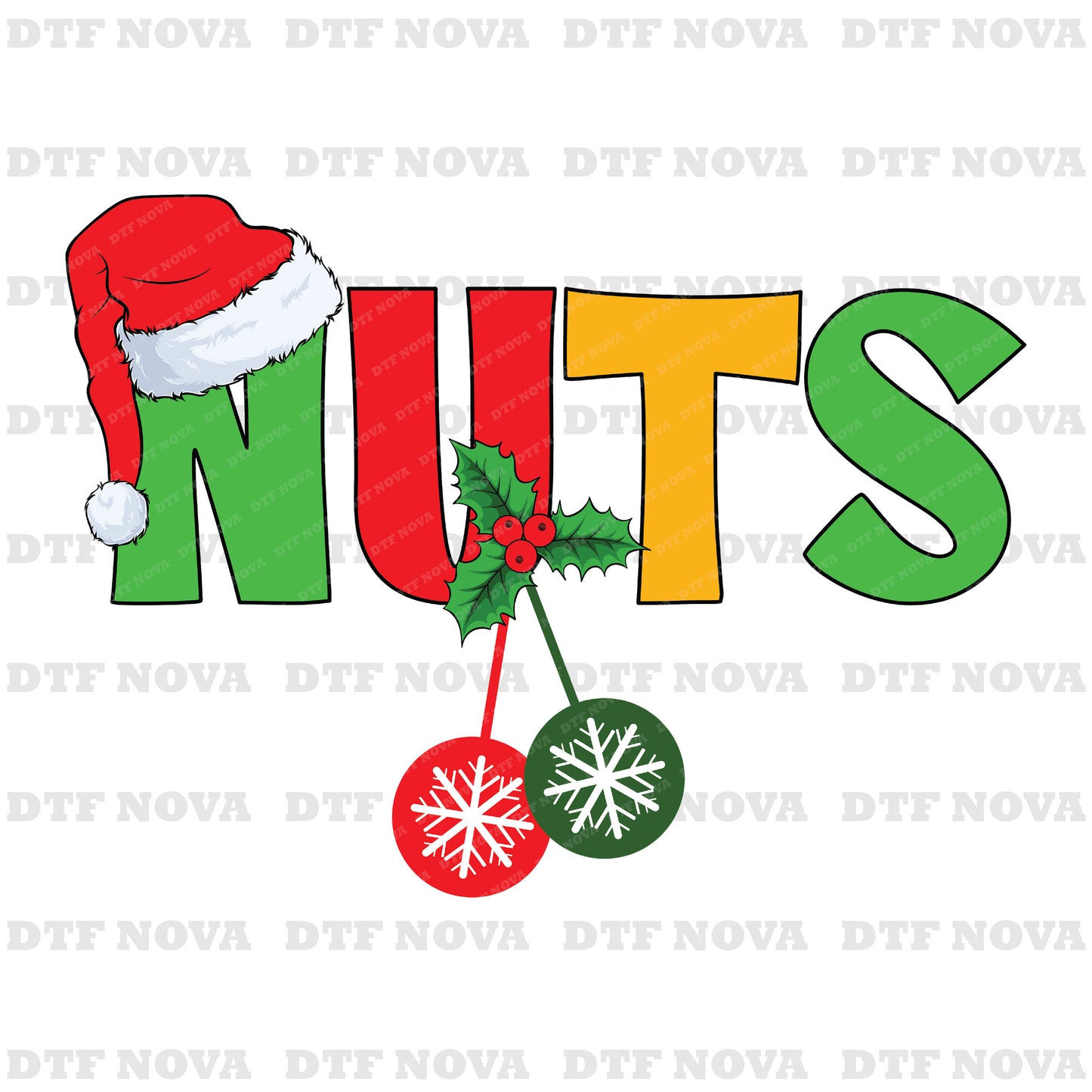 Chest Nuts Christmas DTF Transfer – Funny Couple Matching Holiday Ready to Press
