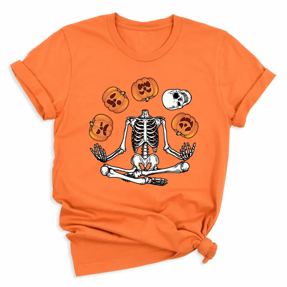 Pumpkin Skeleton DTF Transfer – Halloween Ready to Press Heat Transfer - DTF NOVA