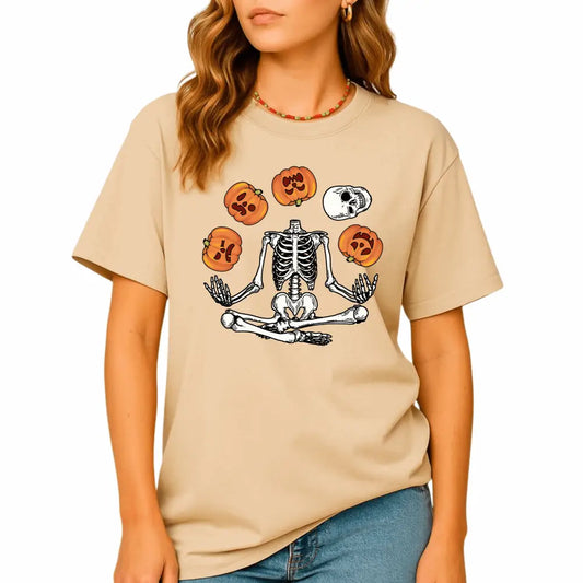 Pumpkin Skeleton DTF Transfer – Halloween Ready to Press Heat Transfer - DTF NOVA
