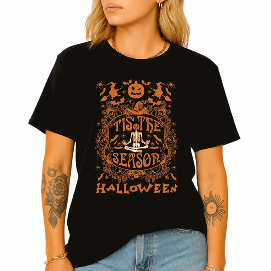 Tis The Season DTF Transfer – Halloween Skeleton Ready to Press Heat Transfer - DTF NOVA - Ready DTF Transfers - NOVA DTF