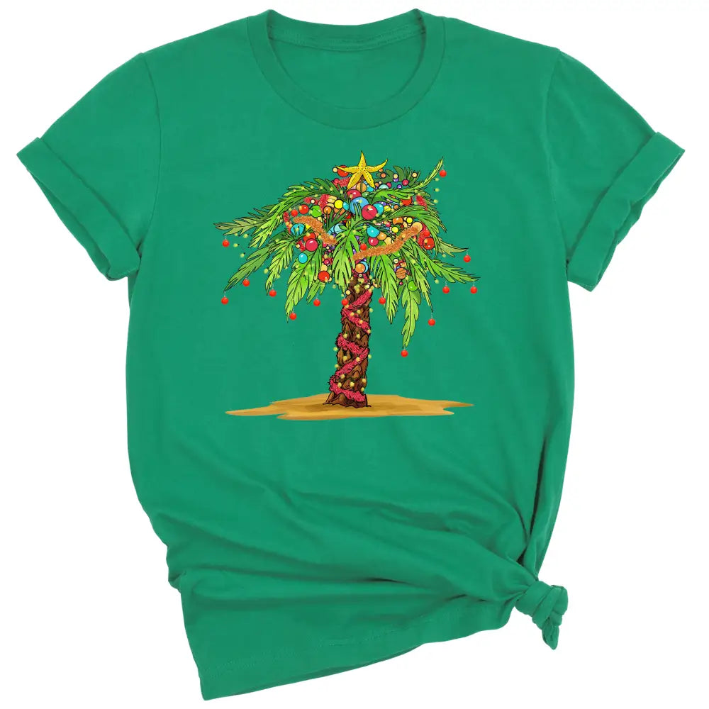 Tropical Christmas Palm Tree DTF Transfer – Ready to Press Heat Transfers - DTF NOVA