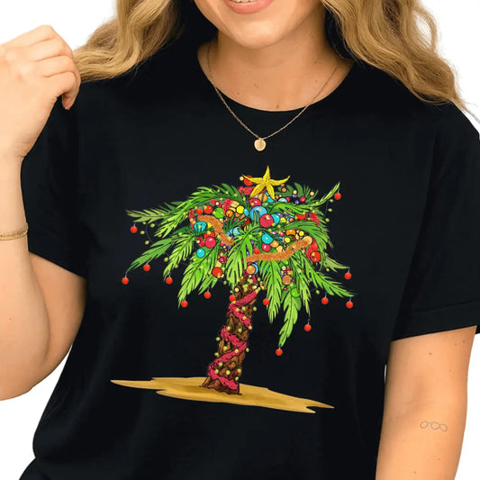 Tropical Christmas Palm Tree DTF Transfer – Ready to Press Heat Transfers - DTF NOVA