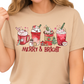 Merry and Bright DTF Transfer – Christmas Coffee Latte Holiday Ready to Press Heat Transfer