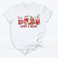 Merry and Bright DTF Transfer – Christmas Coffee Latte Holiday Ready to Press Heat Transfer