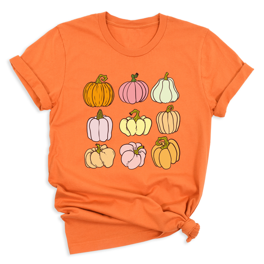 Fall Pumpkin DTF Transfer | Ready to Press Autumn Pumpkins Heat Transfer | Thanksgiving & Halloween DTF Design