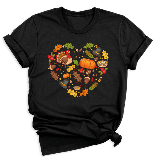 Fall Pumpkin Heart DTF Transfer – Funny Thanksgiving & Halloween Ready to Press Heat Transfer