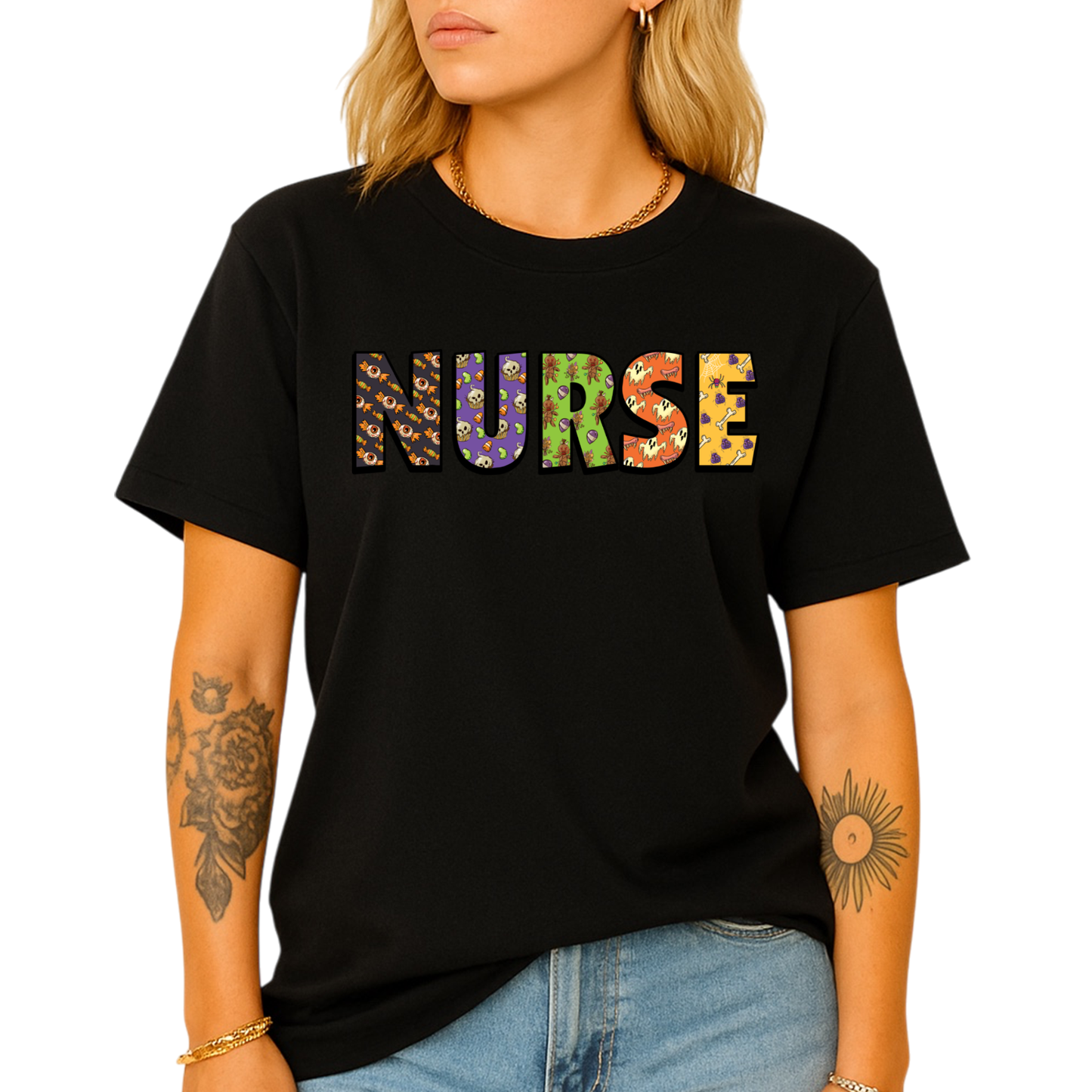 Halloween Nurse DTF Transfer – Spooky Nurse Ready to Press Heat Transfer