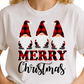 Buffalo Plaid Gnomes Merry Christmas DTF Transfer – Holiday Ready to Press