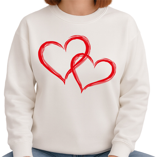 Retro Valentine Heart Love DTF Transfer, Cute Couple - Ready-to-Press - DTF NOVA