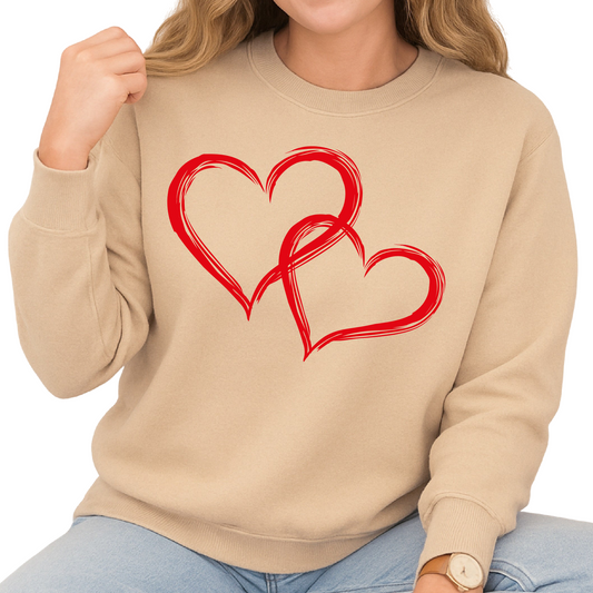 Retro Valentine Heart Love DTF Transfer, Cute Couple - Ready-to-Press - DTF NOVA