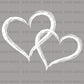 Retro Valentine Heart Love DTF Transfer, Cute Couple - Ready-to-Press - DTF NOVA