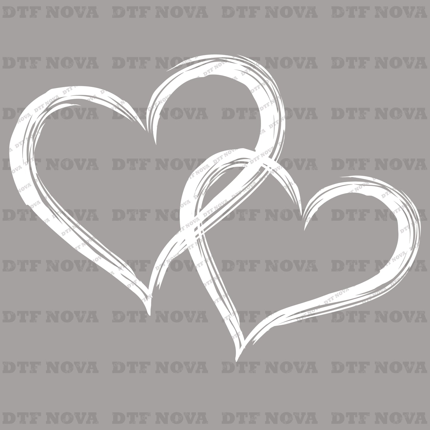 Retro Valentine Heart Love DTF Transfer, Cute Couple - Ready-to-Press - DTF NOVA