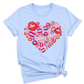 Heart Lips Valentine DTF Transfer – Cute Love & Kiss Design - DTF NOVA