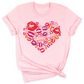 Heart Lips Valentine DTF Transfer – Cute Love & Kiss Design - DTF NOVA
