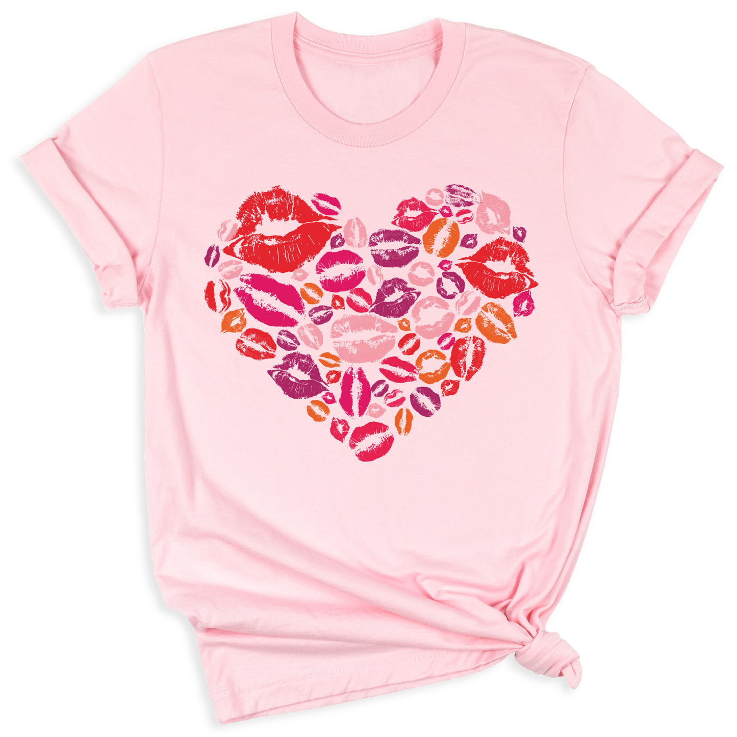 Heart Lips Valentine DTF Transfer – Cute Love & Kiss Design - DTF NOVA