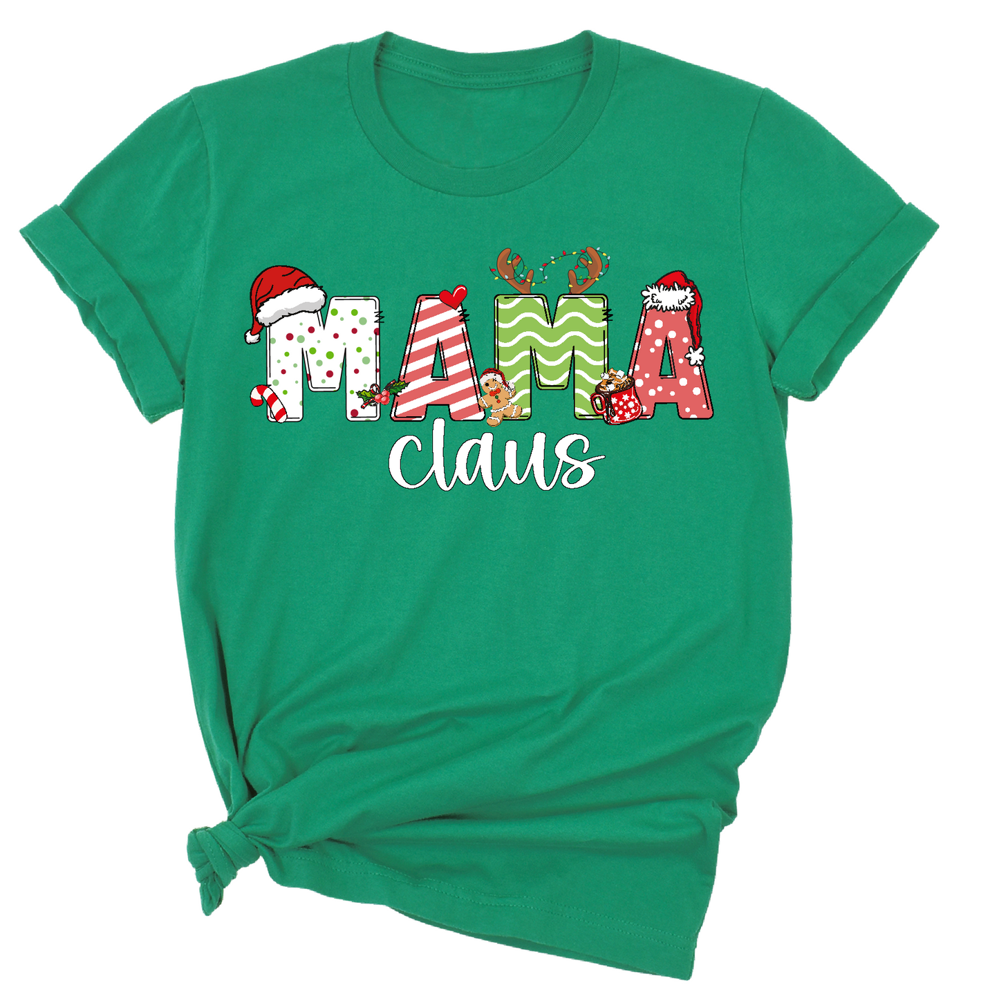 Mama Claus DTF Transfer – Christmas Family Shirt Ready to Press