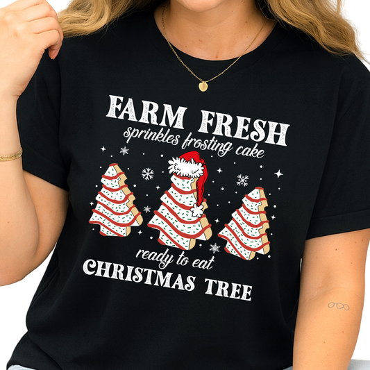 Farm Fresh Christmas Tree Cakes DTF Transfer – Funny Christmas Ready to Press