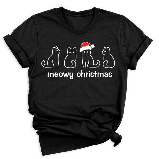Meowy Christmas Cat DTF Transfer – Ready to Press Heat Transfers