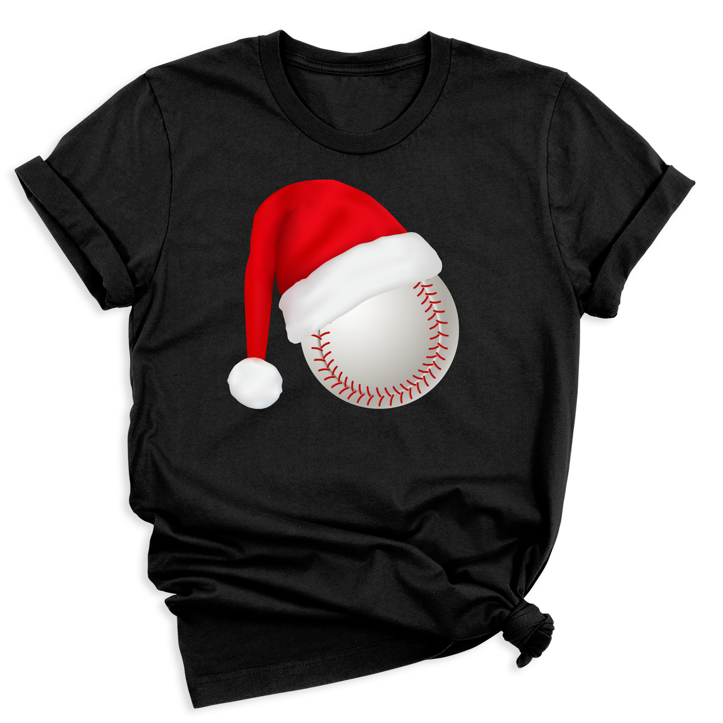 Christmas Baseball Ball with Santa Hat DTF Transfer – Ready to Press Heat Transfer