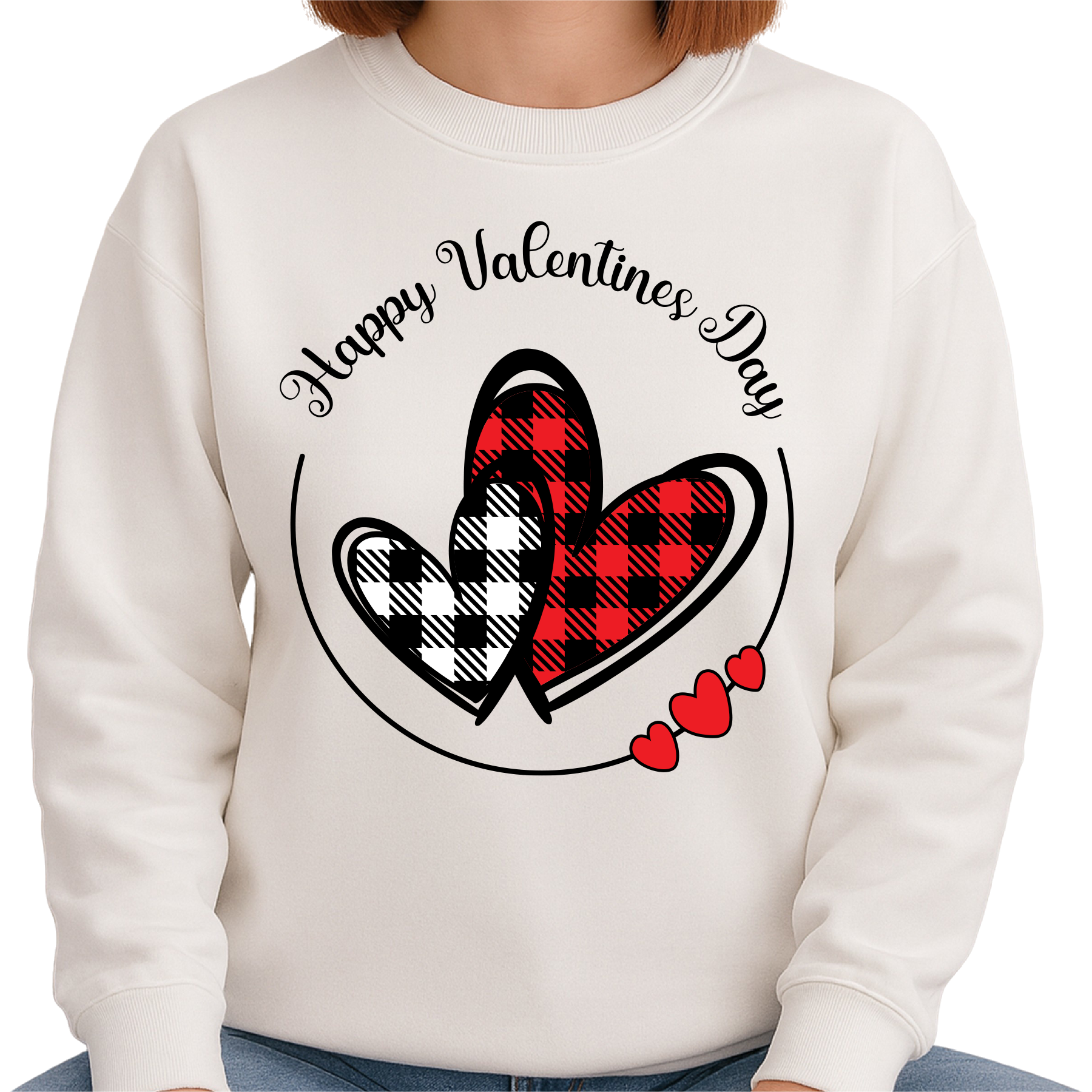 Buffalo Plaid Valentine Hearts DTF Transfer – Love & Anniversary - DTF NOVA