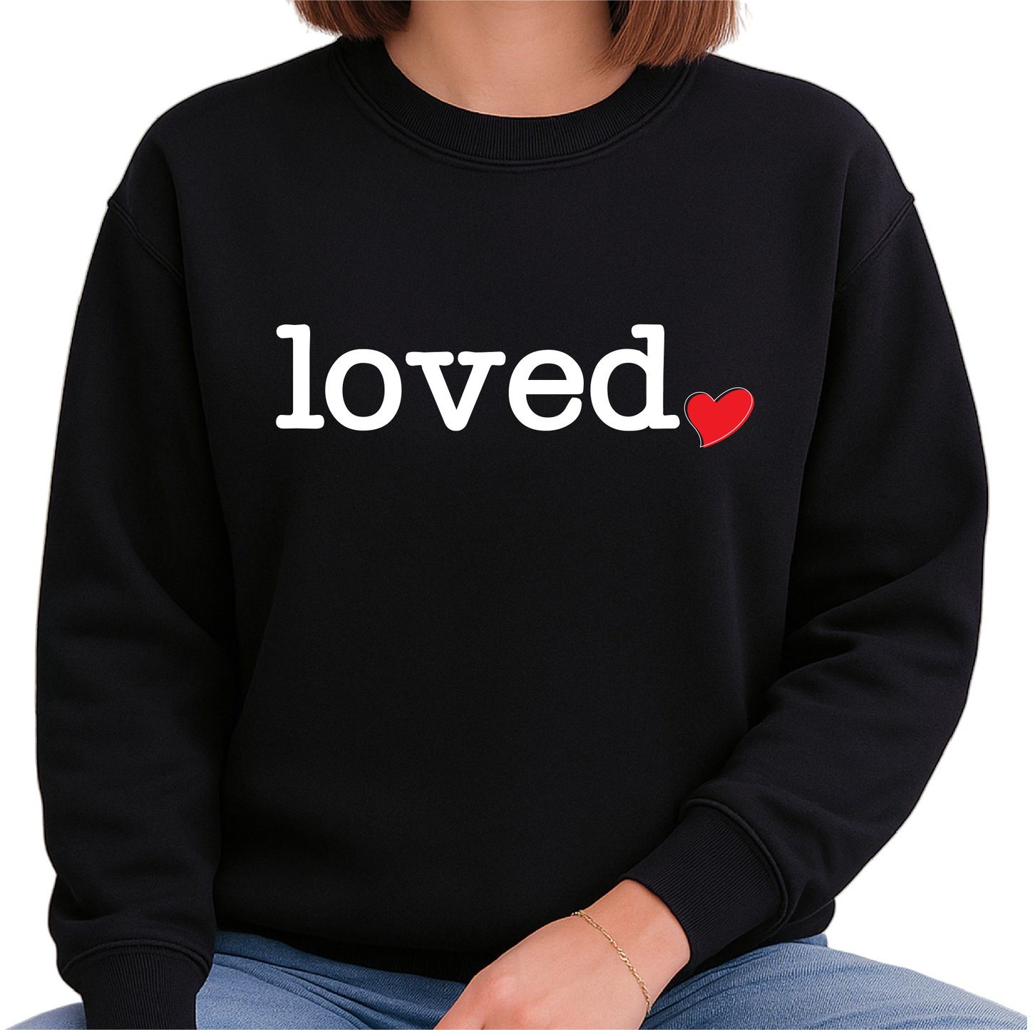 Loved DTF Transfer – Cute Heart Valentine Design - DTF NOVA