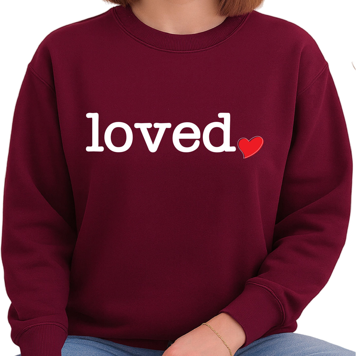 Loved DTF Transfer – Cute Heart Valentine Design - DTF NOVA