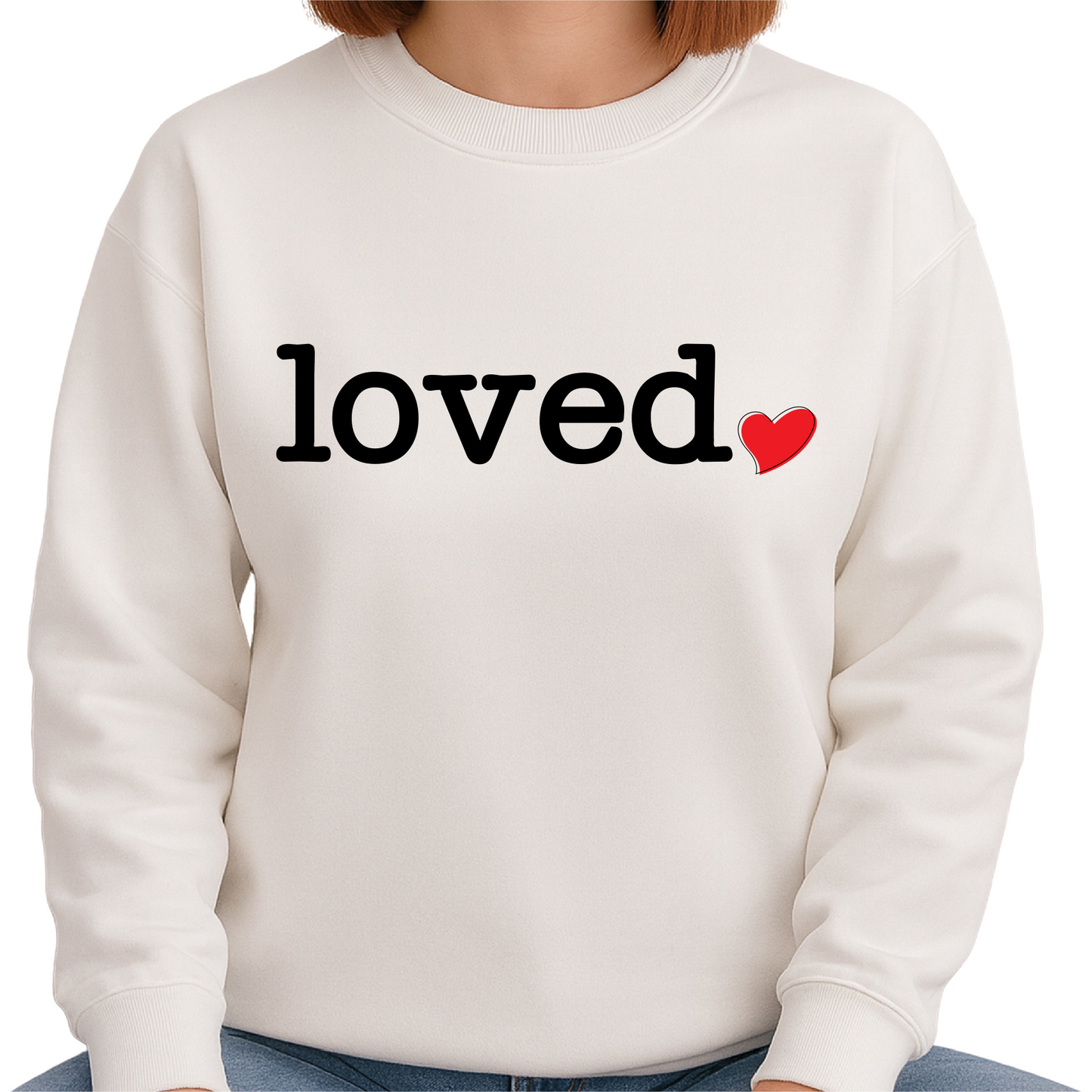 Loved DTF Transfer – Cute Heart Valentine Design - DTF NOVA