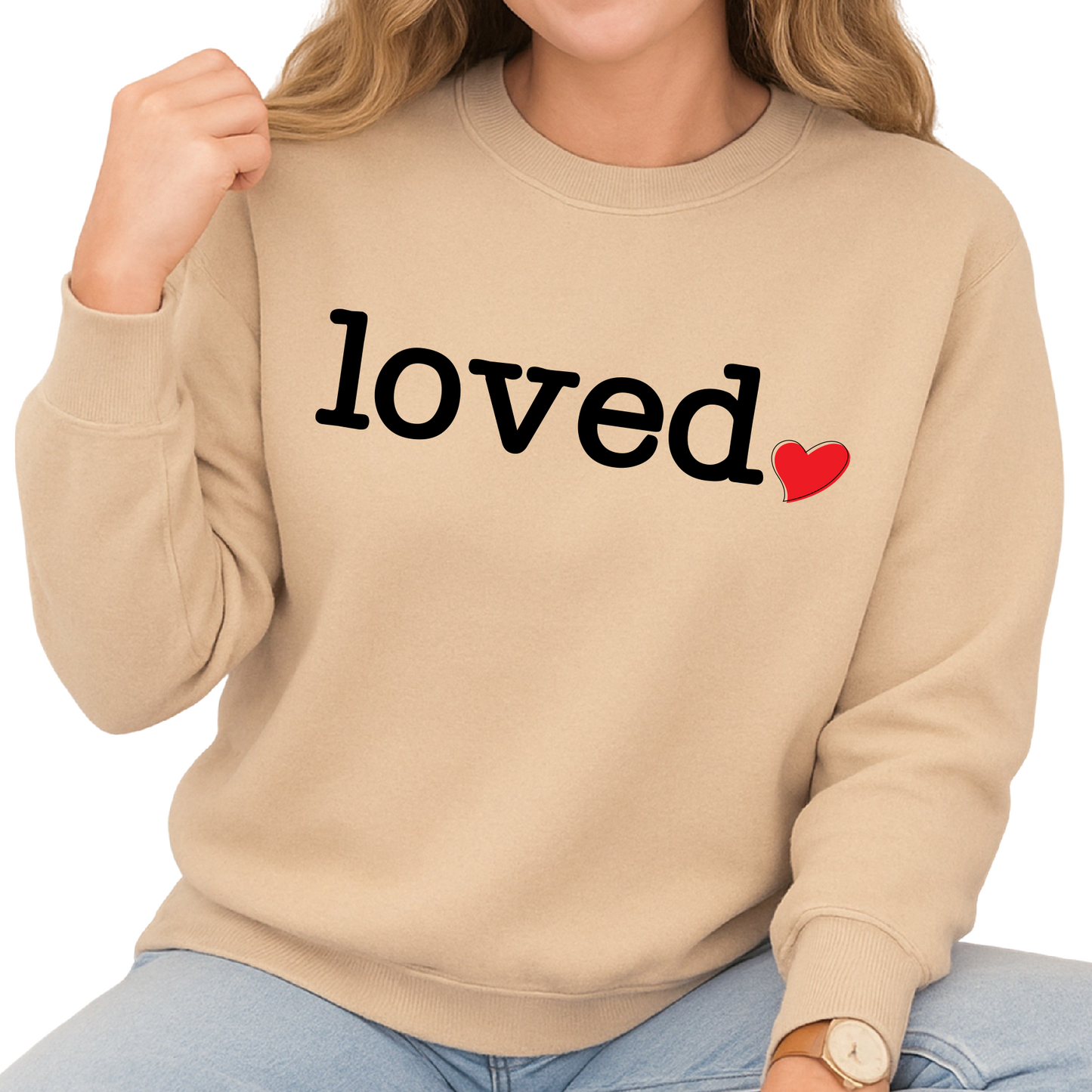 Loved DTF Transfer – Cute Heart Valentine Design - DTF NOVA