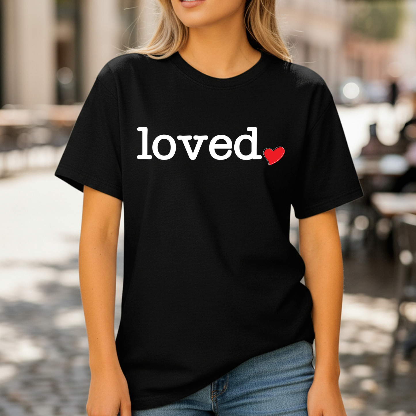 Loved DTF Transfer – Cute Heart Valentine Design - DTF NOVA