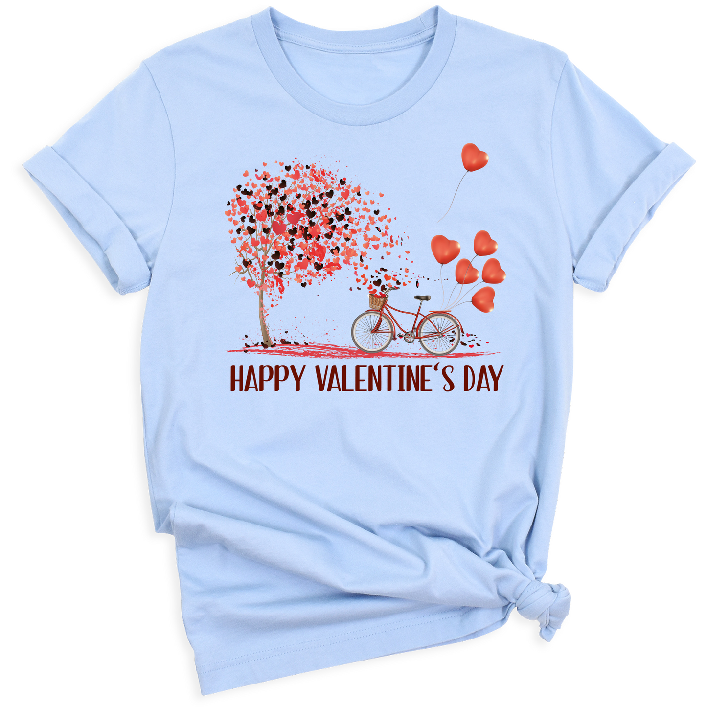 Valentine Bicycle Heart DTF Transfer – Ready to Press Design - DTF NOVA