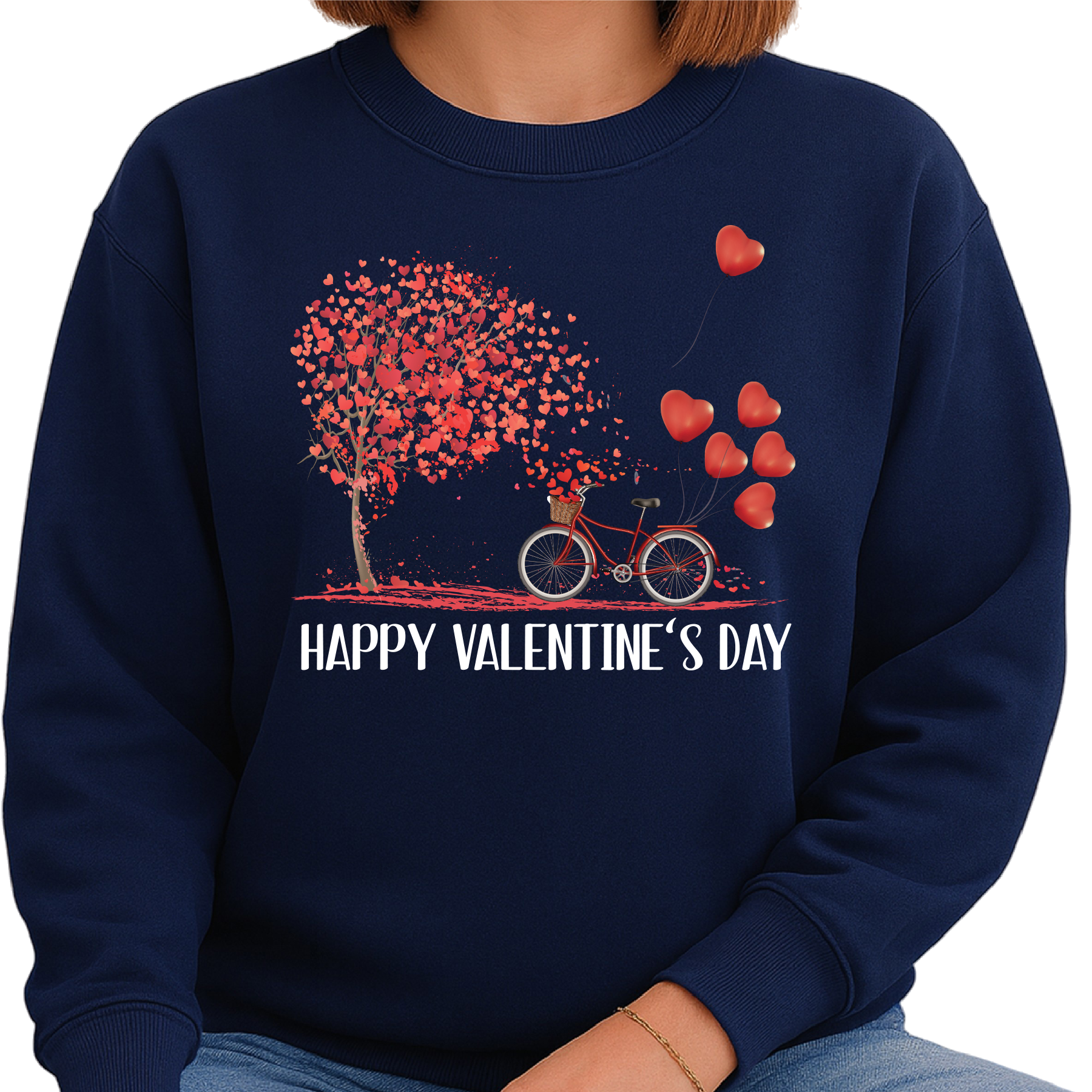 Valentine Bicycle Heart DTF Transfer – Ready to Press Design - DTF NOVA