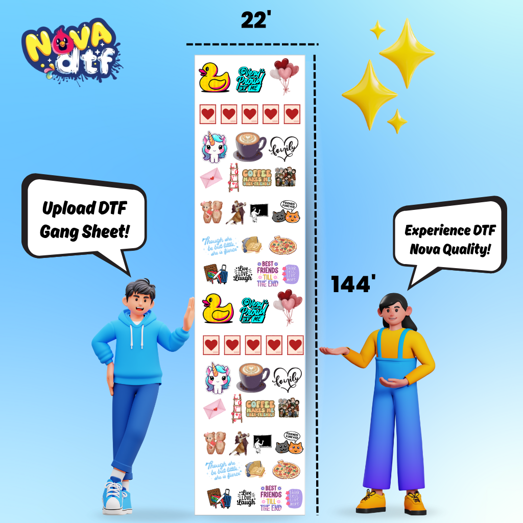 Upload DTF Transfer Gang Sheet