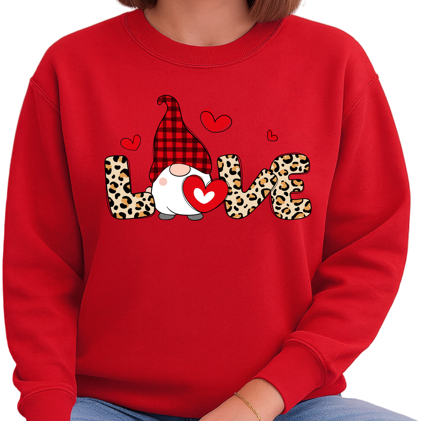Love Buffalo Plaid Gnome Valentine DTF Ready to Press Transfer - DTF NOVA