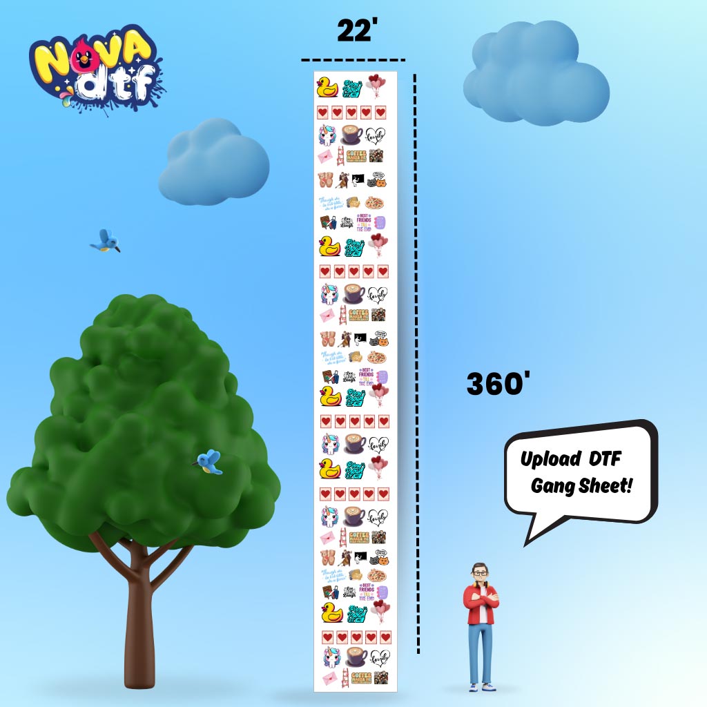 Upload DTF Transfer Gang Sheet